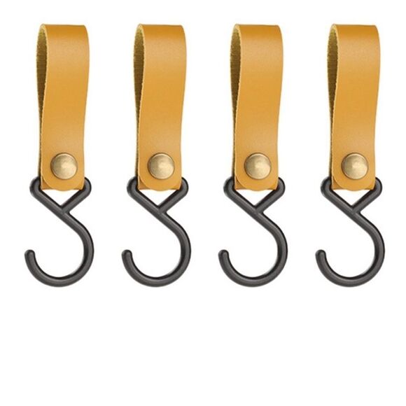 4 Leather Strap Hooks - Picture 6 of 6